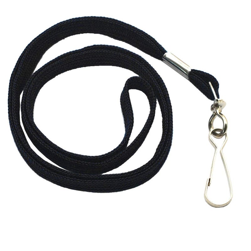Bird Fiy Black Lanyard 100 Pack Bulk Badge Lanyards for ID Badges Neck Cruise Name Tag ID Holder - Image 4
